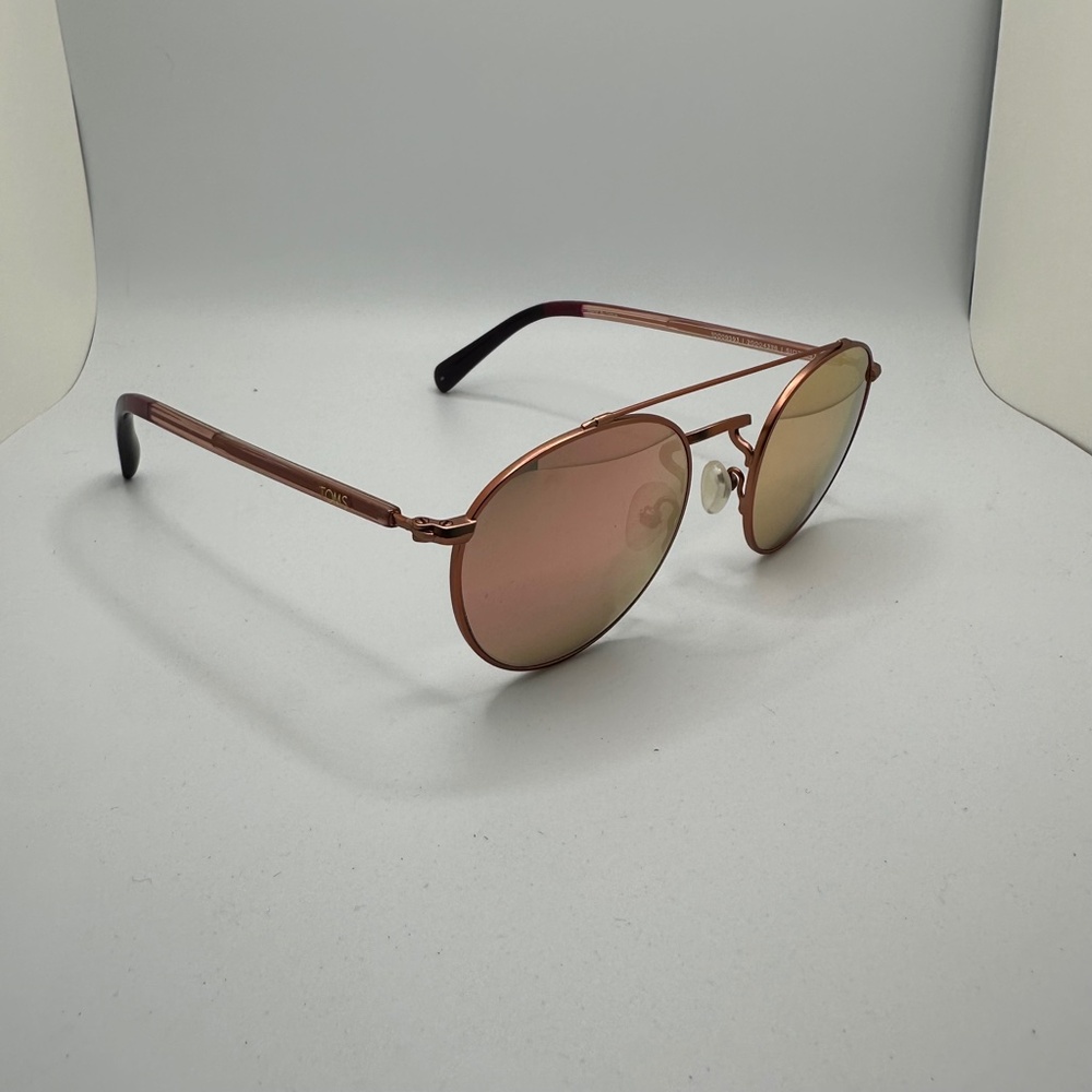 NWOT TOMS Sunglasses - Jarrett in Rose Gold Metal with Rose Chrome Grey Lens - Picture 2 of 2